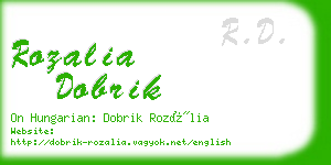 rozalia dobrik business card